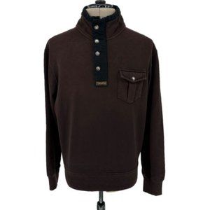 Polo by Ralph Lauren brown talon pullover 1/4 snap zip